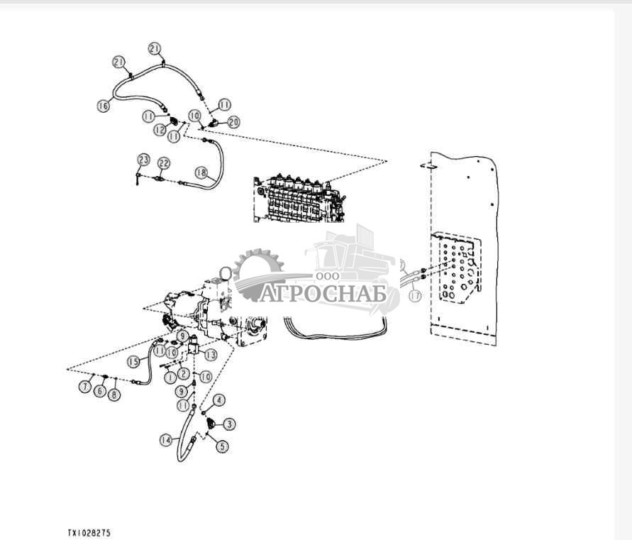 Valve To Cab Pilot Lines (Feller Buncher) 